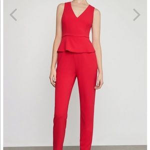 NWOT BCBGMaxAzria Cerys Red Peplum Bodysuit